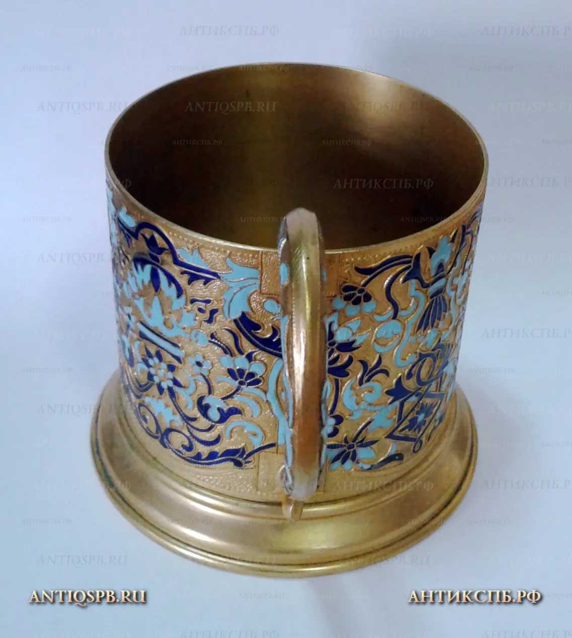 Подстаканник. Металл, эмаль. СССР. ЛФ4. Вт. пол. ХХ века. №21534